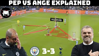 Pep And Anges Epic Battle  Tactical Analysis  Man City 33 Tottenham [upl. by Salkin]