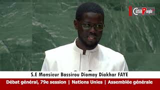 DISCOURS DE SEM Bassirou Diomay Diakhar FAYE79e session Nations Unies Assemblée générale [upl. by Oberheim932]