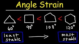 Stability of Cycloalkanes  Angle Strain [upl. by Nybbor]