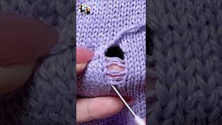 😊 Darning a sweater in fast view❤️❤️❤️ shorts [upl. by Wernda426]