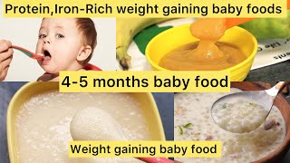 4 weight gain baby foods by doctors advice 45 months first baby food slid introduction [upl. by Itoc]