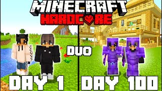 We Survived 100 Days In Hardcore Minecraft  Duo Minecraft Hardcore 100 Days [upl. by Earle]