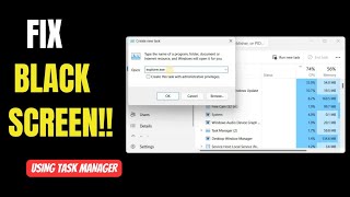 Remove Black Screen in Seconds If Closed Windows Explorer By Task Manger [upl. by Ecirtac]