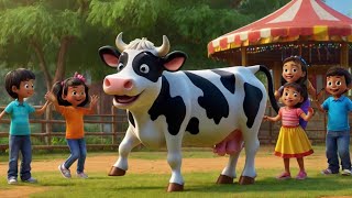 Cow Songs Mix  Funny Cow Song for Kids  Learn About Cow  Kids School Song [upl. by Aivad]