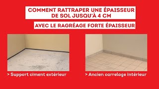 TUTO Comment rattraper une épaisseur de sol jusquà 40 mm [upl. by Nospmoht]