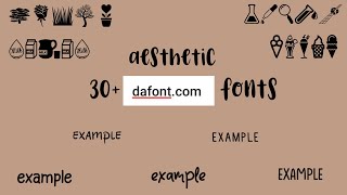 30 aesthetic fonts and icons [upl. by Ehcadroj528]