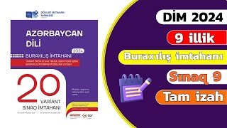 DIM 20 variant sınaq 9Buraxılış imtahanıAzərbaycan dili9cu sinif [upl. by Bayless]