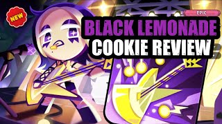 BLACK LEMONADE COOKIE REVIEW  TOPPING GUIDE   COOKIE RUN KINGDOM [upl. by Nylarac]