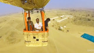 hot air balloon ride at Jaisalmer sam sand dunes desert [upl. by Westberg]