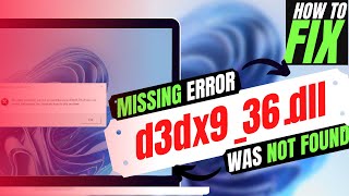 2024✅How To Fix D3DX936dll is Missing from computer💻 Windows 11 10 64bit [upl. by Reiche]