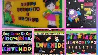 40 MURALES DE BIENVENIDOS  CARTELERAS DE REGRESO A CLASES  BIENVENIDOS AL NUEVO AÑO ESCOLAR [upl. by Ithsav]