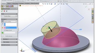 Extruded boss on the sphere  SolidWorks [upl. by Erkan]