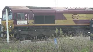 Cargobeamer Calais  la Class 66 ECR se met en position pour tracter le convoi Domodossola [upl. by Yahc786]