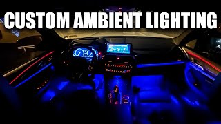 CUSTOM AMBIENT LIGHTING IN MY MODERN BMW FOR PRACTICALLY NOTHING [upl. by Hako]