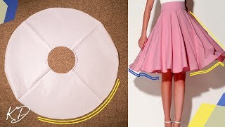 HOW TO MAKE FULL CIRCLE SKIRT PATTERN  KIM DAVE [upl. by Alleuqcaj441]