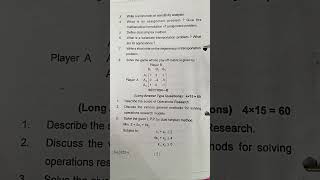 Msc maths  Operations Research1  Msc paper shorts [upl. by Cerveny]