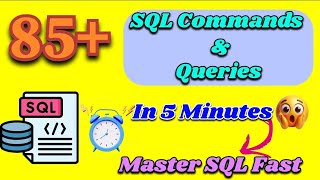 85 Essential Commands for Beginners Learn SQL in 5 Minutes ⏰ [upl. by Maurilia]