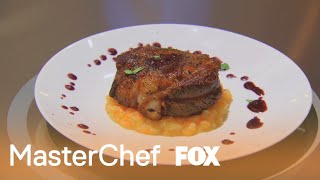 Leslie Gets Saucy With Cutter  Season 5  MASTERCHEF [upl. by Marline]