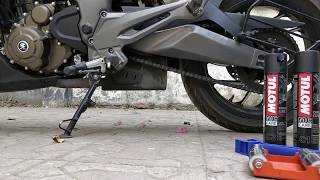 How To Lube Motorcycle Chain With GRoller  GrandPitstop [upl. by Tzong]