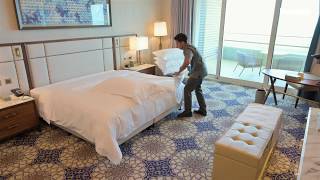 Housekeeping tips How to make the perfect hotel bed [upl. by Ulphi]