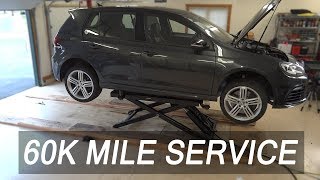 VW  Audi 20T 60K Service Maintenance DIY MK6 Golf R TSI [upl. by Baylor231]