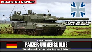 Bundeswehr bestellt offiziell 123 Leopard 2A8  Tschechien kauft 246 SPz CV90 MKIV  Breaking News [upl. by Annaiv]