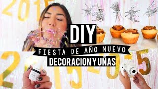 DIY DECORACION DE AÑO NUEVO y UÑAS DE GEL [upl. by Atrim]