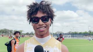 2025 Destrehan ATH Jhase Thomas showing major ability at both receiver safety on 7on7 circuit [upl. by Lattonia]