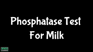 Phosphatase Test For Milk  ALP Test For Pasteurized Milk [upl. by Dorolisa]