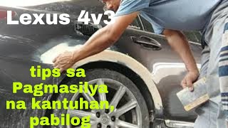 Paano mag masilya ng sasakyan ll Lexus4v3 ll body feller application [upl. by Yalahs396]