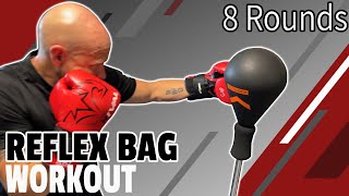 Reflex Bag Workout  8 Rounds  Outshock Punching Ball  English [upl. by Werdnael911]