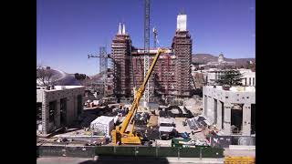 Mar 2024 Salt Lake Temple Square construction timelapse [upl. by Ataliah]