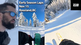 November 15th early season Friday Afternoon PL1 laps in Rossland BC [upl. by Seigel978]