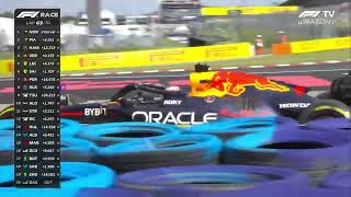 Max Verstappen crashes into Lewis Hamilton  Hungaroring 2024 [upl. by Walcoff189]