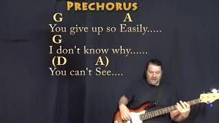 Depending on You Tom Petty Bass Guitar Cover Lesson in D with ChordsLyrics [upl. by Thorbert]