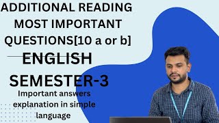 Additional reading most important questions along with answers  question no 10a or b   Osmania [upl. by Yong531]