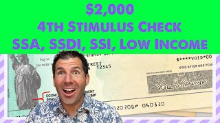 2000 4th Stimulus Check Update  Social Security SSDI SSI Low Income [upl. by Aliam]