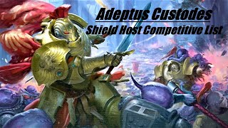 Adeptus Custodes All Infantry Shield Host Competitive List Warhammer 40k 10th Edition [upl. by Otilopih]