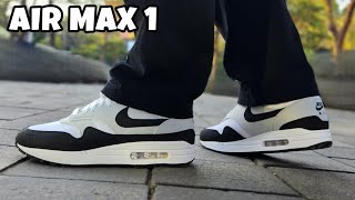 Nike AIR Max 1 Black amp white Detailed review  Size comfort fitting and price [upl. by Annola]