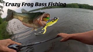 Crazy Topwater Frog Bass Fishing [upl. by Moth443]