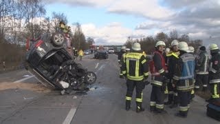 A92 Geisterfahrer verursacht zwei Unfälle und stirbt [upl. by Emor]