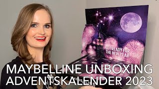 MAYBELLINE ADVENTSKALENDER 2023 UNBOXING  SILVESTER COUNTDOWN [upl. by Anits77]