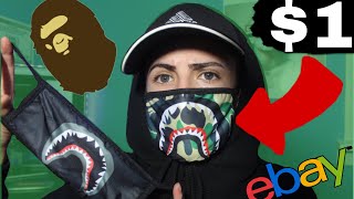 I BOUGHT A BAPE MASK FOR 1 IS IT REALGIVEAWAY [upl. by Hawley475]