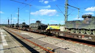 Ein Militärzug mit 155 0912 durchfährt am 23062014 Chemnitz Hbf [upl. by Alexa]