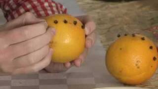 Holiday TV  Episode 6  Make Oranges with cloves for Christmas decorations [upl. by Oirretna]