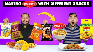 Preparing Maggi Noodles With Different Snacks  Food Challenge  Viwa Food World [upl. by Anaitsirhc470]