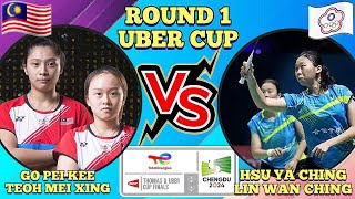 R1🇲🇾GO PEI KEETEOH MEI XING 🆚️ TPEHSU YA CHINGLIN WAN CHING🔥‼️UberCup2024 [upl. by Cece170]