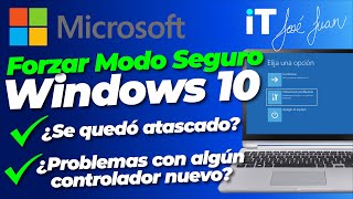 👉🏻 Como forzar el MODO SEGURO de WINDOWS 10 💿 Desde el arranque 💻 [upl. by Lienad]