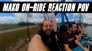 Mako OnRide Reaction POV at SeaWorld Orlando [upl. by Medlin]