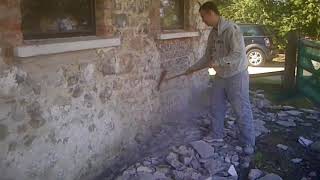 Plastering prepare or prepare to fail getting ready to replaster old stone  block walls [upl. by Hernardo]